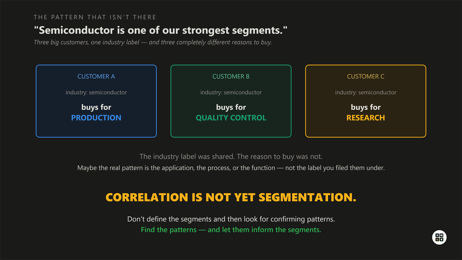 Three semiconductor customers with three different reasons to buy
